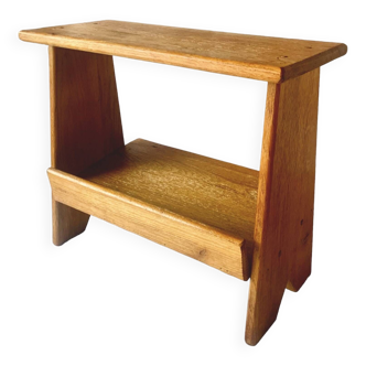Side table and magazine rack in solid oak