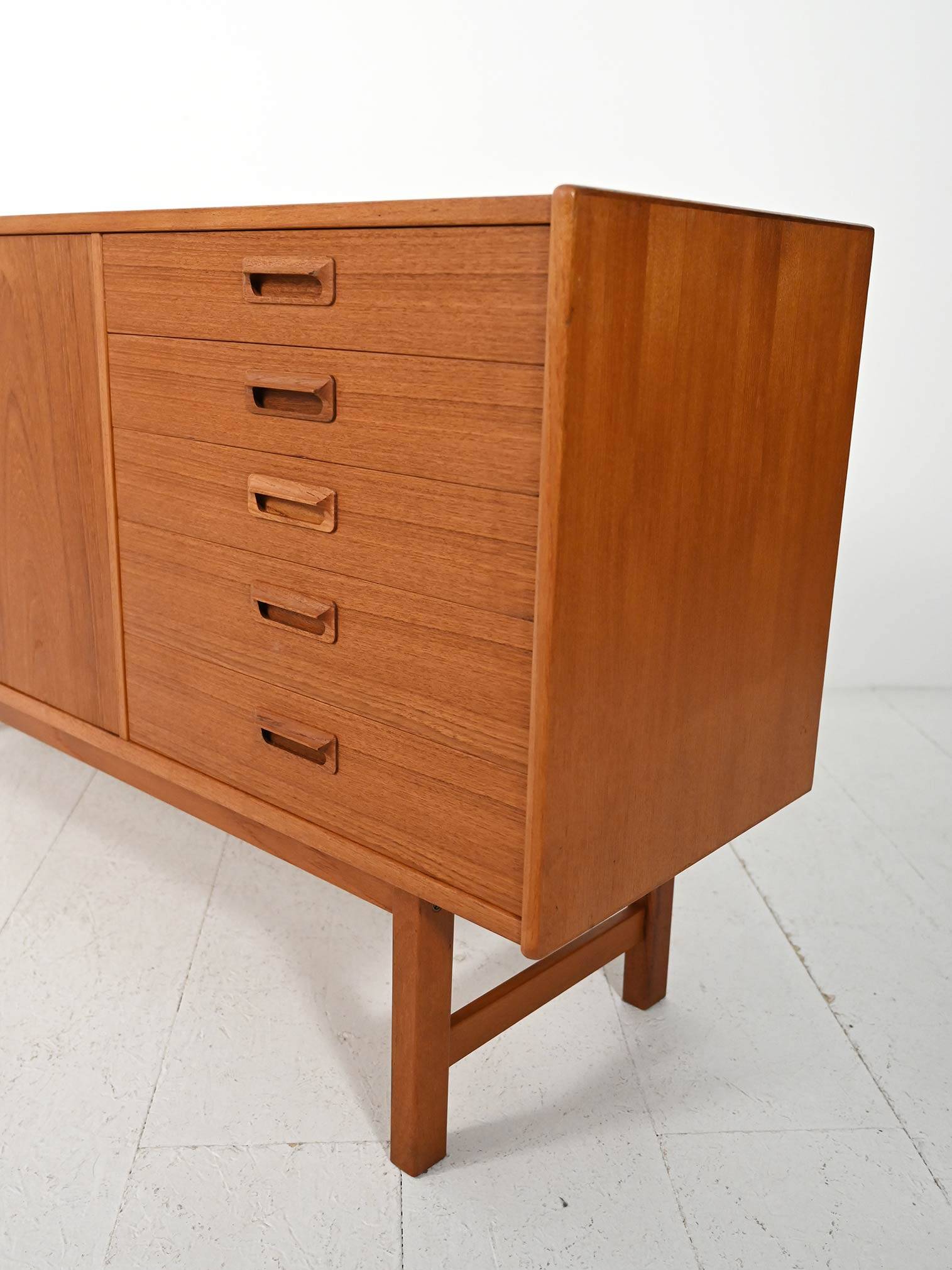 Scandinavian 1960s sideboard with projecting handles