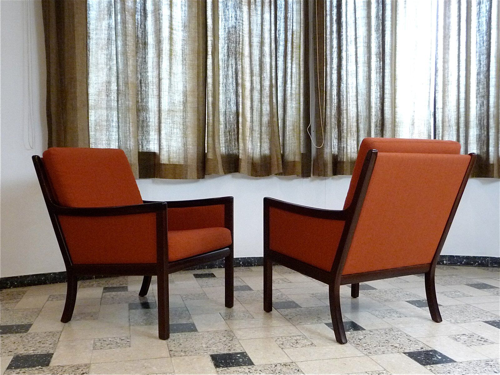 Fauteuils par Ole Wanscher pour Jeppsen, Danemark, années 1960.