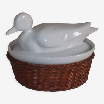 Earthenware terrine duck shape