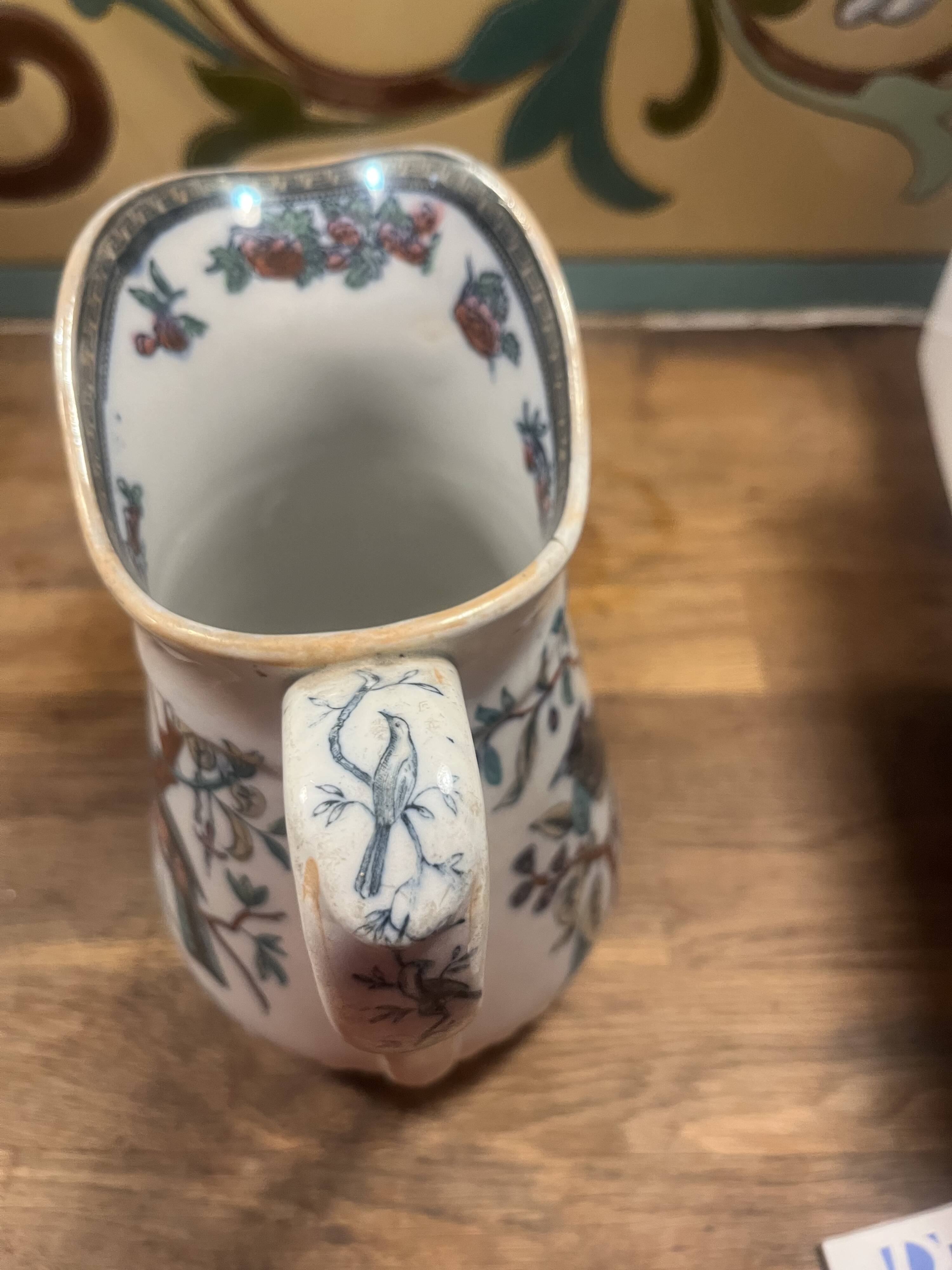 Typical English porcelain jug, "Indian Tree" decoration.