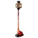 'bird' floor lamp by aldo tura, red goatskin parchment, ca 1950