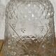 Carafe à vin en verre ciselé  transparent vintage