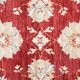 Red Gold Wool Rug, Handmade Floral Oriental Carpet 121x77cm Bedroom Decor
