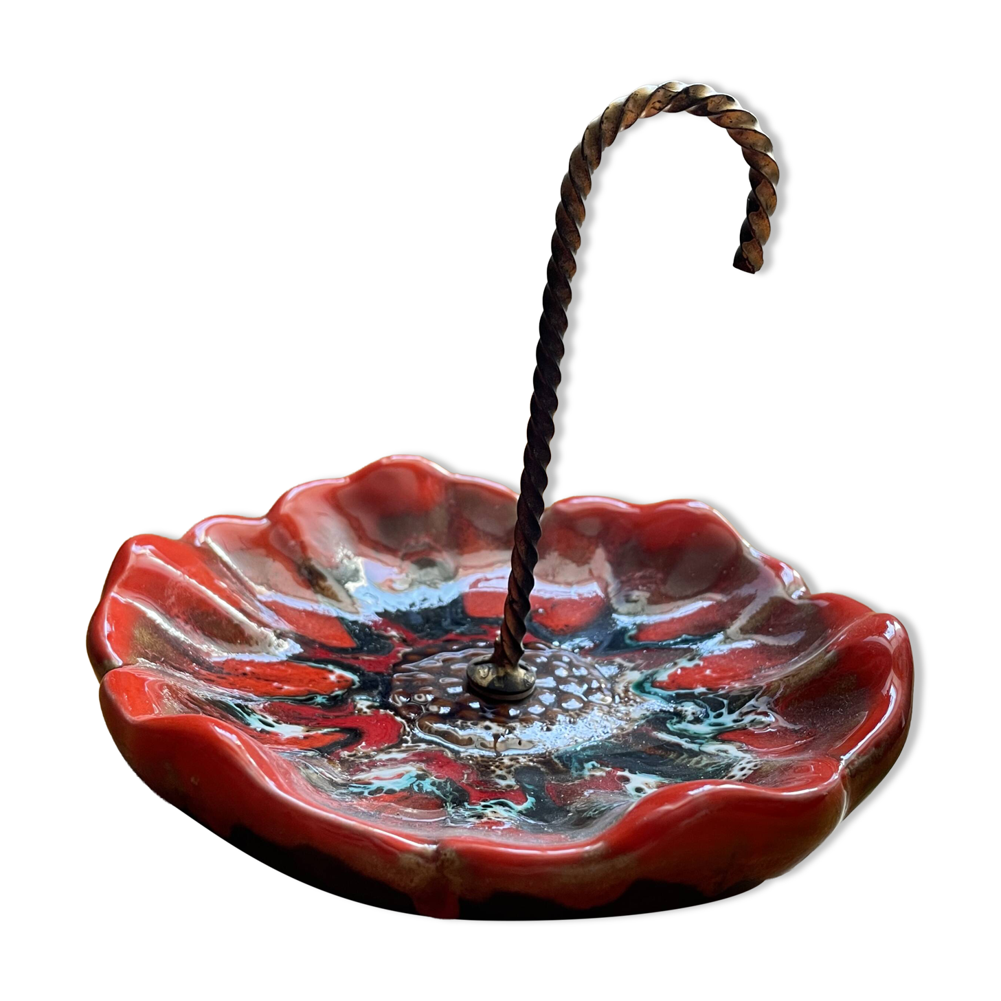 Ceramic catchall and enamels from Vallauris 1950/1960