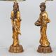 Pair of gold table lamps in the style of William Billy Haines, United States, 1950s.