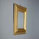 Antique gilded wooden mirror with guilloché frame, Italy, 19th century.