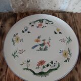 Faience dish from Gien Birds of Paradise