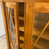 Glass library solid wood