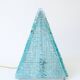 Large vintage pyramid lamp in metal and glass – Sculptural design from the year