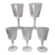 Set of 5 crystal wine glasses 50-60s