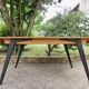Large table with compass legs. Italian design 1960