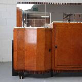 Art Deco buffet, Macassar Ebony and Walnut Burl, 1920-1930