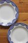 2 ironstone soup plates, "Capri" pattern, Digoin Sarreguemines, Art Deco