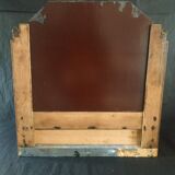 Old mirror with wooden drawer to hang art deco
