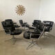 6 fauteuils en cuir Lobby Chair design Ray et Charles Eames, Hermann Miller