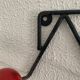 Vintage coat rack 1960 red balls 4 hooks - 44 x 13 cm