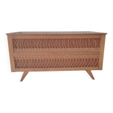 Vintage wicker toy chest