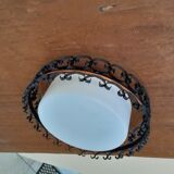 Vintage wrought iron ceiling lamp year 50 60 chandelier