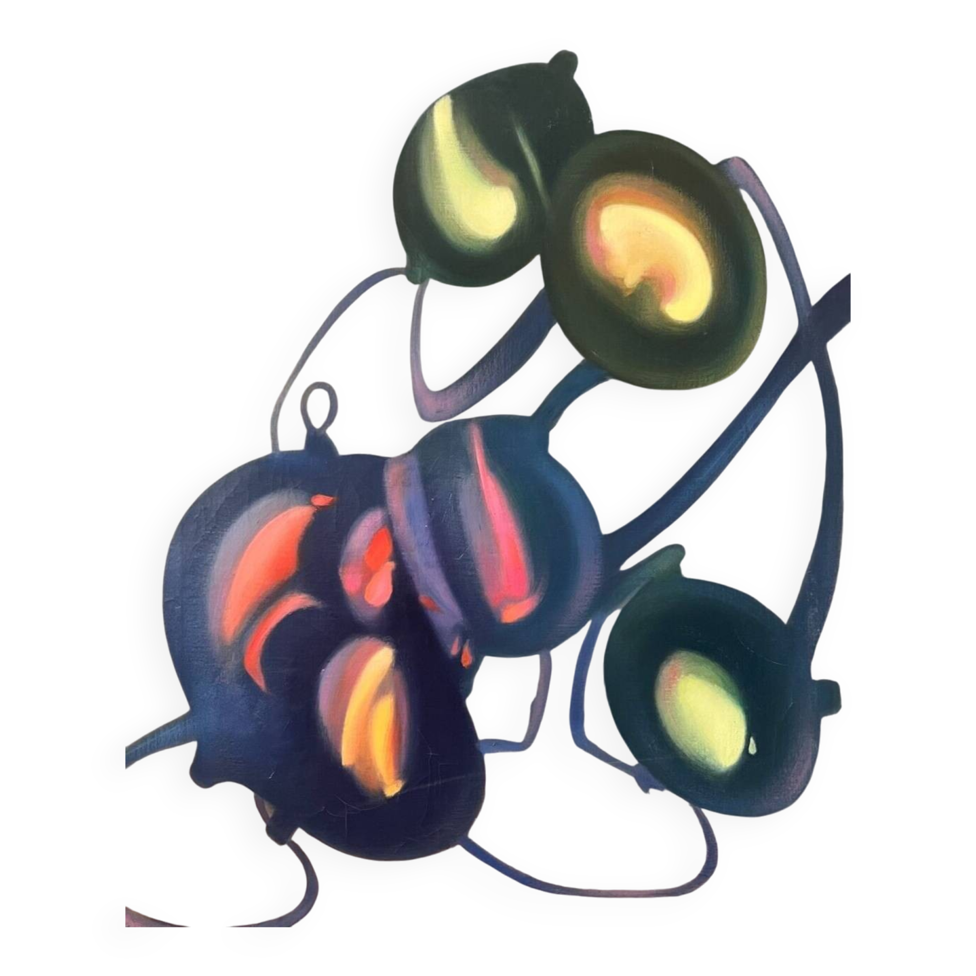 Lucien marduel (1931) yellow red abstraction original modern painting