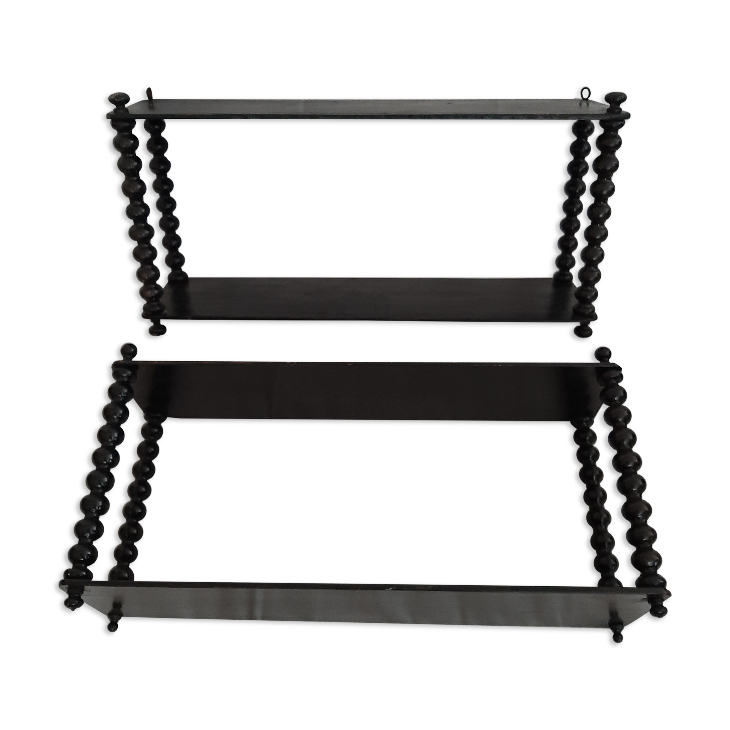 Pair of wall shelves Napoleon III - 19th - Feet turned