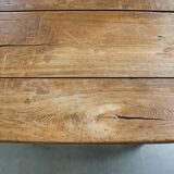 Square Antique Elm Dining Table