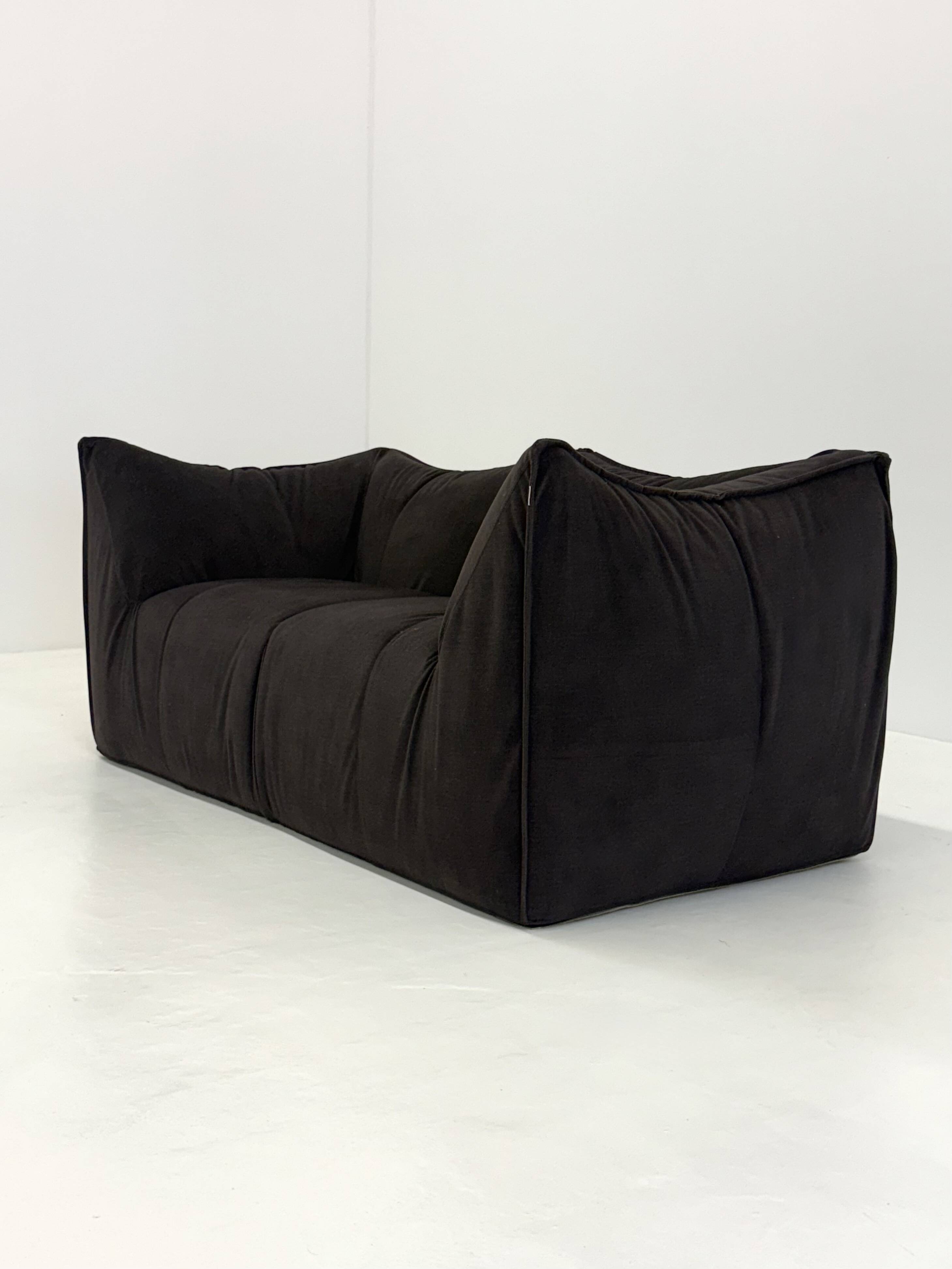 Vintage Bambole sofa in dark brown by Mario Bellini for B&B Italia