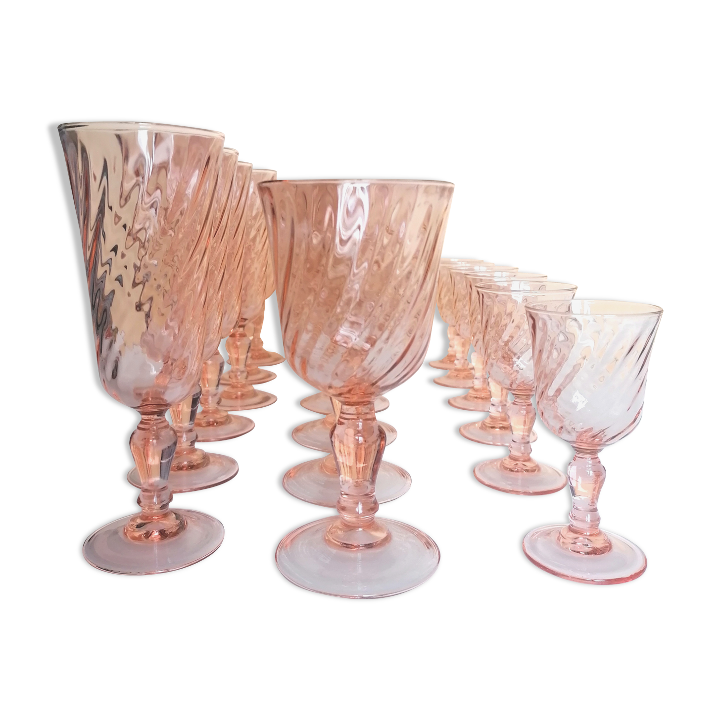 18 rosaline pink foot glasses