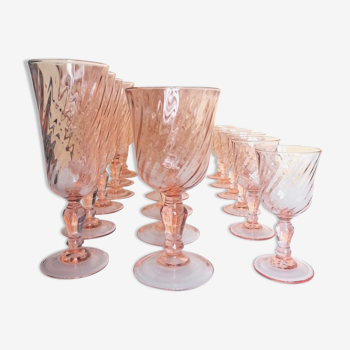 18 rosaline pink foot glasses