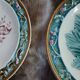 5 assiettes anciennes majolique Longchamp 