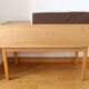 Entry bench, modular Scandinavian telephone bench, teak, 1960.