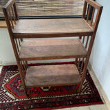 Rolling wood shelf