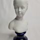 Bust in porcelain biscuit, Louise Brongniart child after Houdon, 20 cm