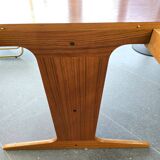 Extendable teak round table – vintage Scandinavian design – Ø120 cm + 2 extensions