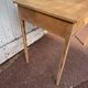 Vintage wooden desk with two drawers.