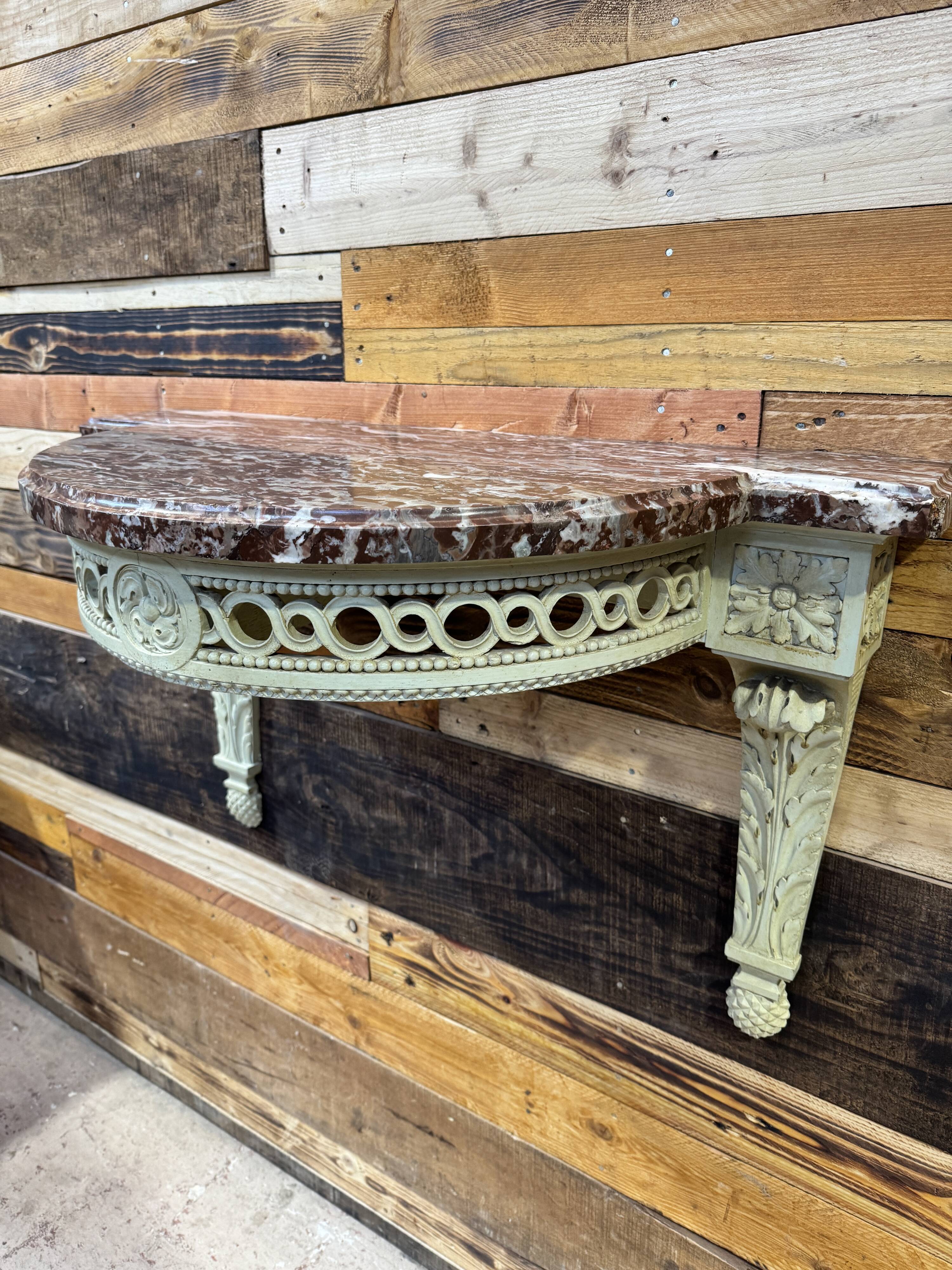 Console murale de style Louis XVI, années 1970