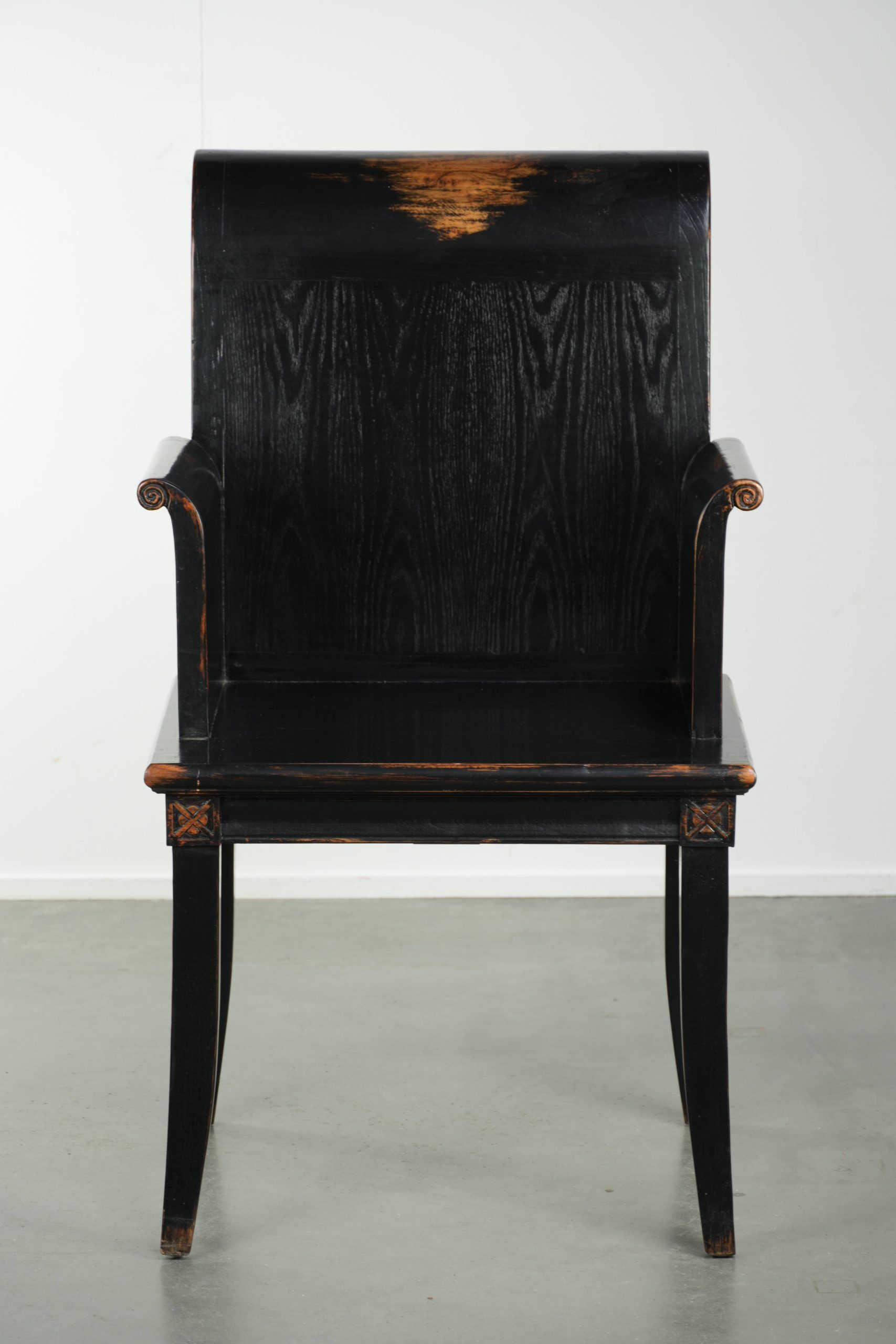 Chaise en bois noir / chaise d'appoint de style chinois