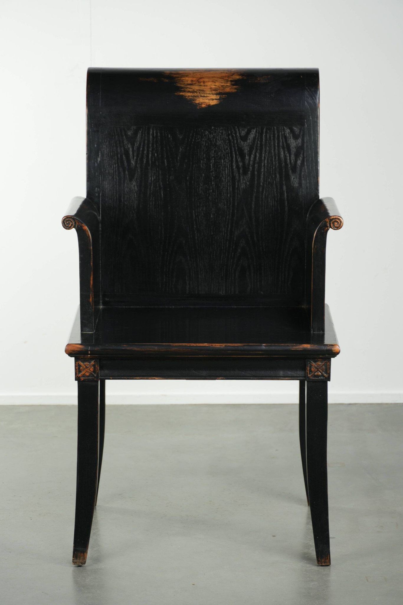 Black wooden chair / side chair in Chinese style