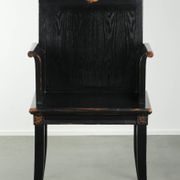 Black wooden chair / side chair in Chinese style