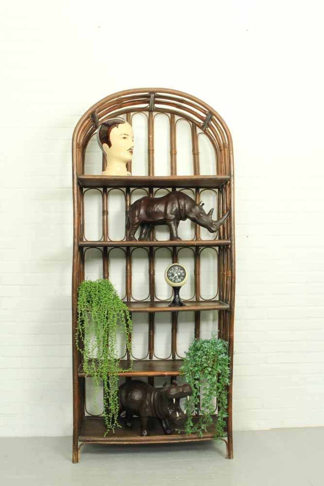 Mid-century french bamboo etagere, 1960s