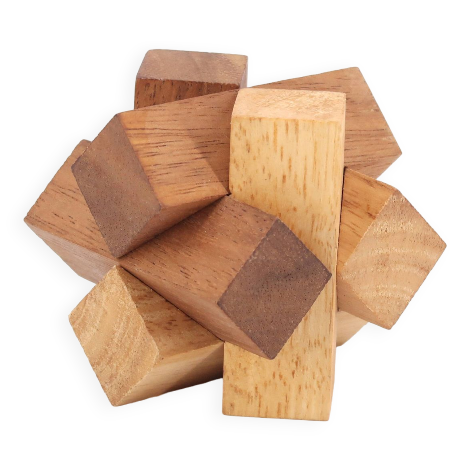 Wooden puzzle paperweight, 1970s
