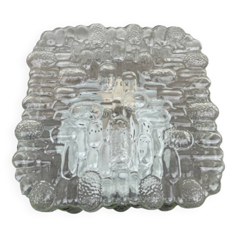 1970s 1980s molded glass wall and ceiling light