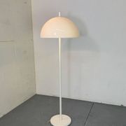 Lampadaire vintage moderniste en forme de champignon blanc de l'ère spatiale de Dijkstra Lampen, années 1970
