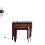 Set of 3 “nesting” tables with “Baca” motif. 1960s.
