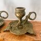 Pair of brass candlesticks