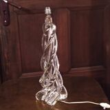 Lamp foot in twisted Sèvres crystal 1960