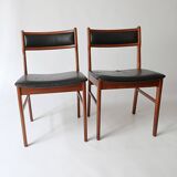 Pair of denmark chairs scandinavian design 1960s vintage 70s 1970s