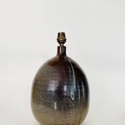 Pied de lampe en céramique et câble en tissu tressé