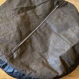 Patchwork leather pouf in de Sede style