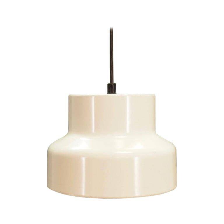 White pendant lamp, Danish design, 1970s, production: Denmark